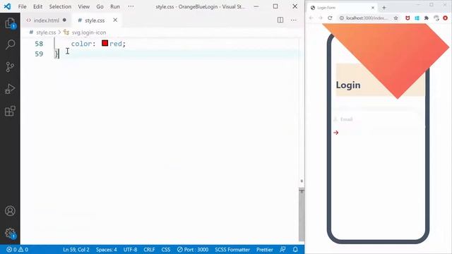 Convert UI Design of Modern Mobile App Login Form Into HTML, CSS Using Bootstrap 5