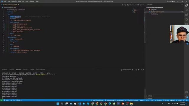 Hướng Dẫn Cài Đặt và Sử Dụng MySql, phpMyAdmin với Docker, VScode trên Window OS