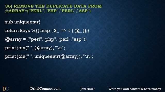 Perl Interview Questions and Answers