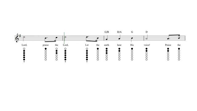 To God Be the Glory Tin Whistle Tab