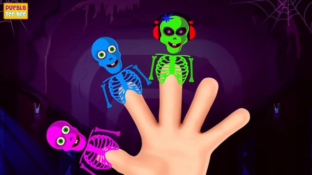Pueblo Teehee  Cinco esqueletos locos bailando en la tumba - Canciones infantiles