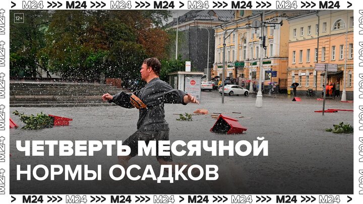 Почти четверть месячной нормы осадков выпала за сутки в Москве - Москва 24