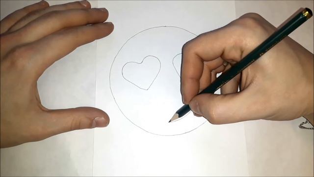 Как нарисовать Emoji влюбленный смайлик? РИСУНКИ ДЛЯ ДЕТЕЙ