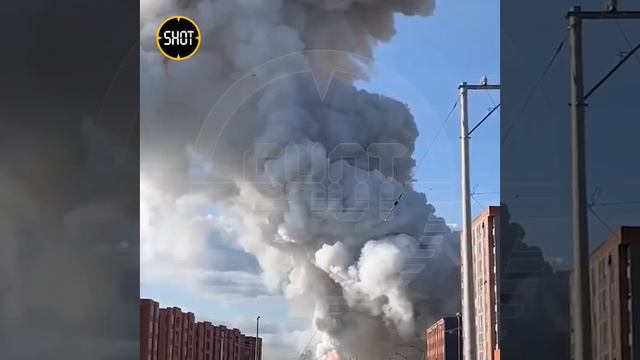 Пожар на складе в городе Соача.