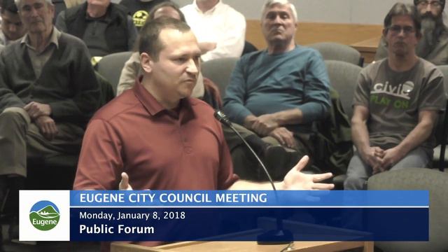 Eugene CIty Council Meeting: January 8, 2018