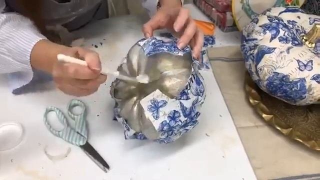 How To Decoupage A Pumpkin