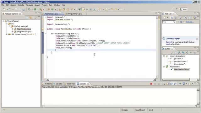 Java - Swing - Listeners Tutorial Part 1