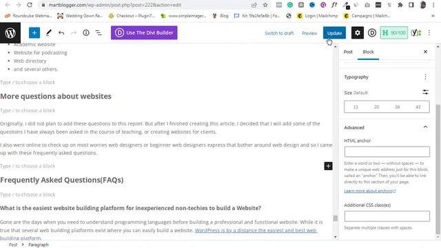 On Page SEO With Yoast: Raise Blog Post SEO Score With Anchor links