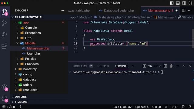 Part 1 - Cara buat CRUD Filament Laravel 10