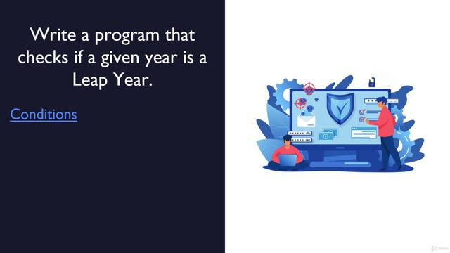 13.15. Is Leap Year - QuestionUdemy - C Programming Bootcamp - The Complete C Language Course 2022-1