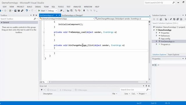 C# Lesson 06 - Windows Form Output (Label)