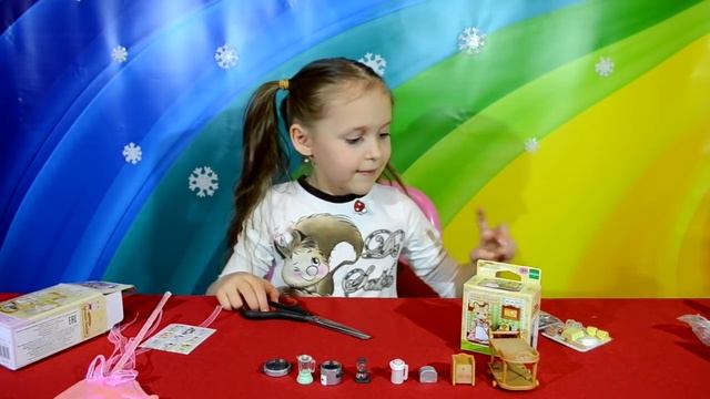 Sylvanian Families телефон и столик на колесах [Eva and Play]