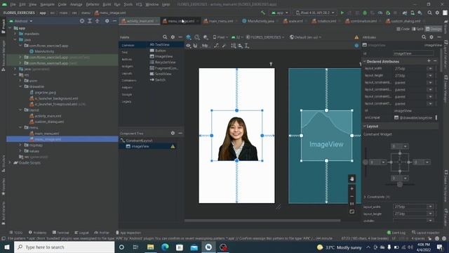 APPLICATION PROGRAM WITH A USE OF OPTION MENU, CONTEXT MENU, & ANIMATION