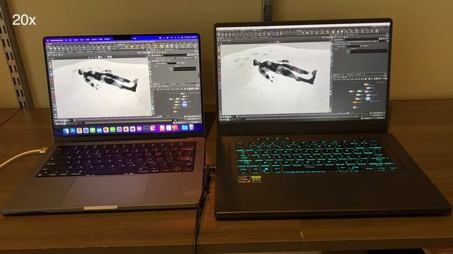 M1 Pro Houdini Simulations vs Ryzen 9 5900HS 3070