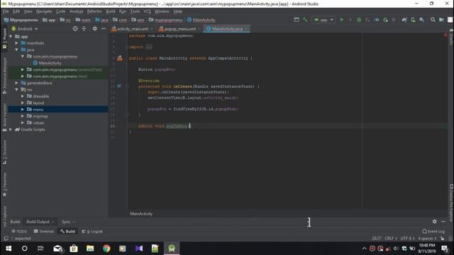 Android Make Popup Menu | Java