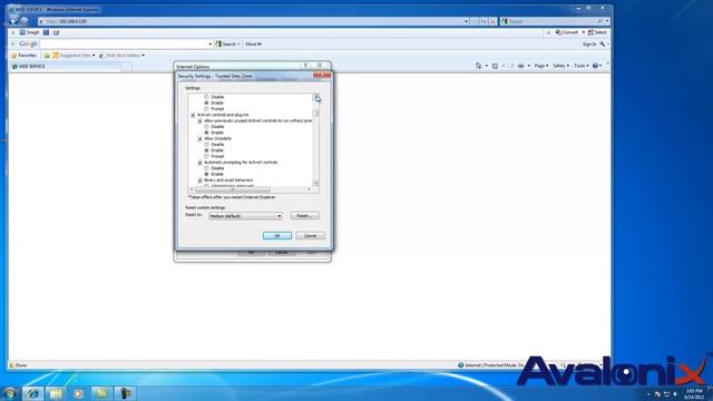 Enabling ActiveX Controls on Internet Explorer for viewing Avalonix DVR over the network