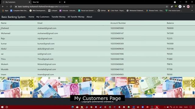 The Sparks Foundation | Task#1 | Basic Banking System | NodeJS | MonngoDB |