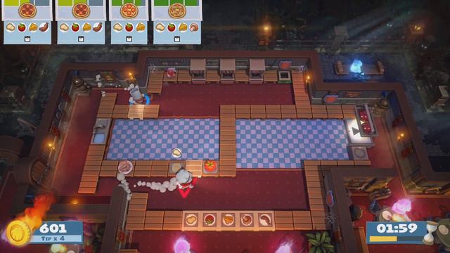 [PS5 Gameplay] Overcooked! [2 player] Level 4-1 [4-star]