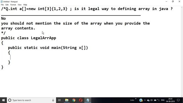 int a=new int3={1,2,3} is it legal way to defining array in java