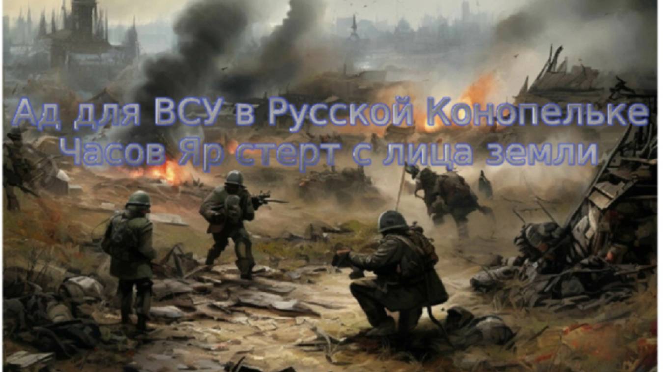 Украинский фронт - ад для ВСУ в Русской Конопельке. Часов Яр стерт с лица земли 24 АВГУСТА