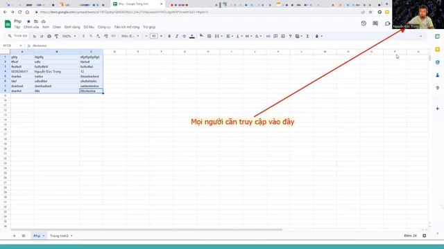 Php với Googlesheet: Bài 1 :Php kết hợp html để làm đọc file googlesheet- Nguyễn Đức Trọng IT