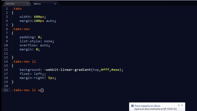 Tutoriales jQuery - Tabs (Pestañas)