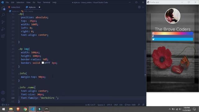 Glass Profile Card | HTML CSS Tutorial