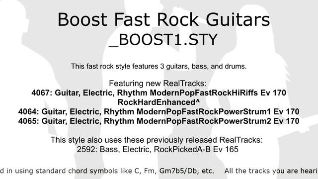 Band-in-a-Box 2023 - RealTracks Set 416:  Fast Modern Pop Rock  Enhanced RealDrums