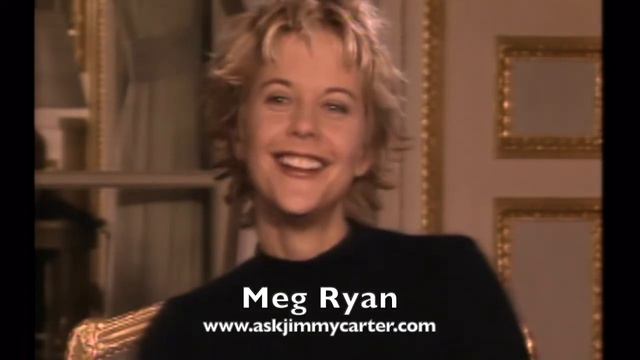 Meg Ryan talks with Jimmy Carter 1994
