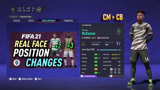 FIFA 21: REAL FACE POSITION CHANGES