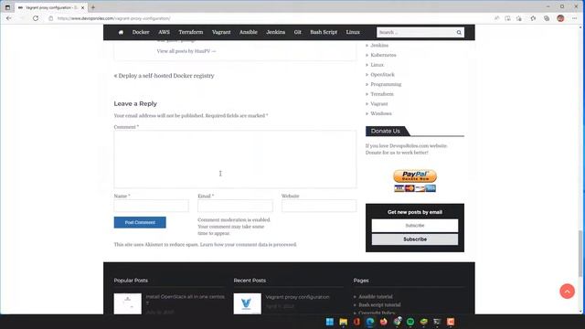 Vagrant proxy configuration