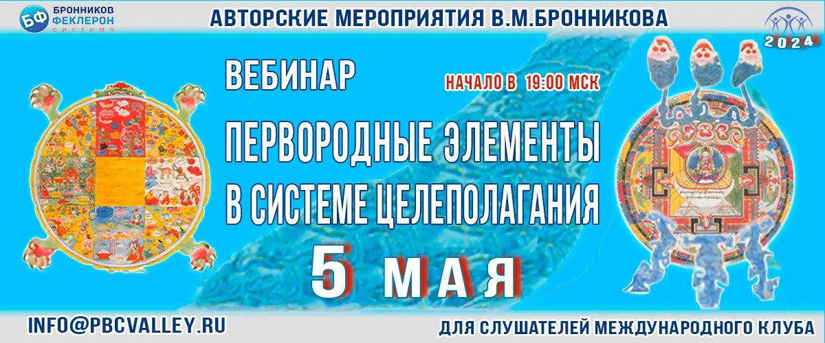 Бронников В.М. Вебинар «Первородные элементы в системе целеполагания» 05.05.2024г.