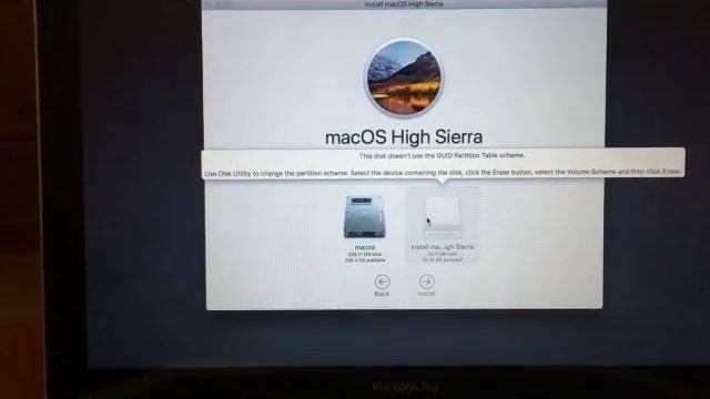 Install MacOSHightSierra on Macbook Pro 2011