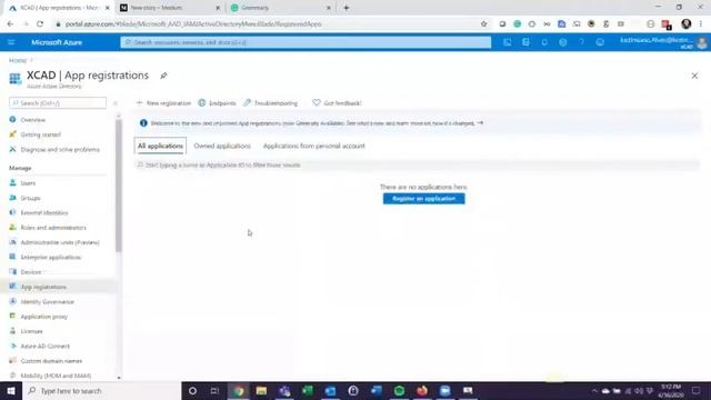 Sitecore Identity Server  - Enabling Azure AD : Setup Tenant and Application