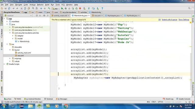 Android RecyclerView | CardView | Example In Hindi | Recyclerview + Cardview with GridLayout #3
