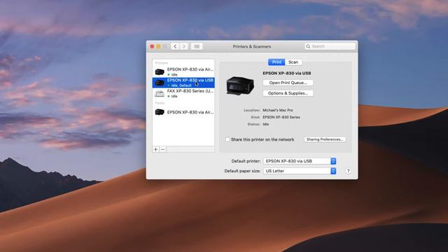 Printing CD or DVDs with Swift Publisher, Epson Printer and Mac OS Mojave