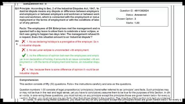 CLAT 2017 Question Paper Analysis I Legal Aptitude - PART I