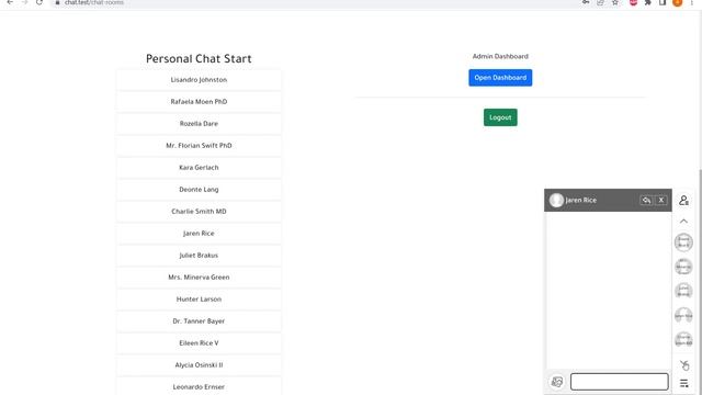 websockets server details