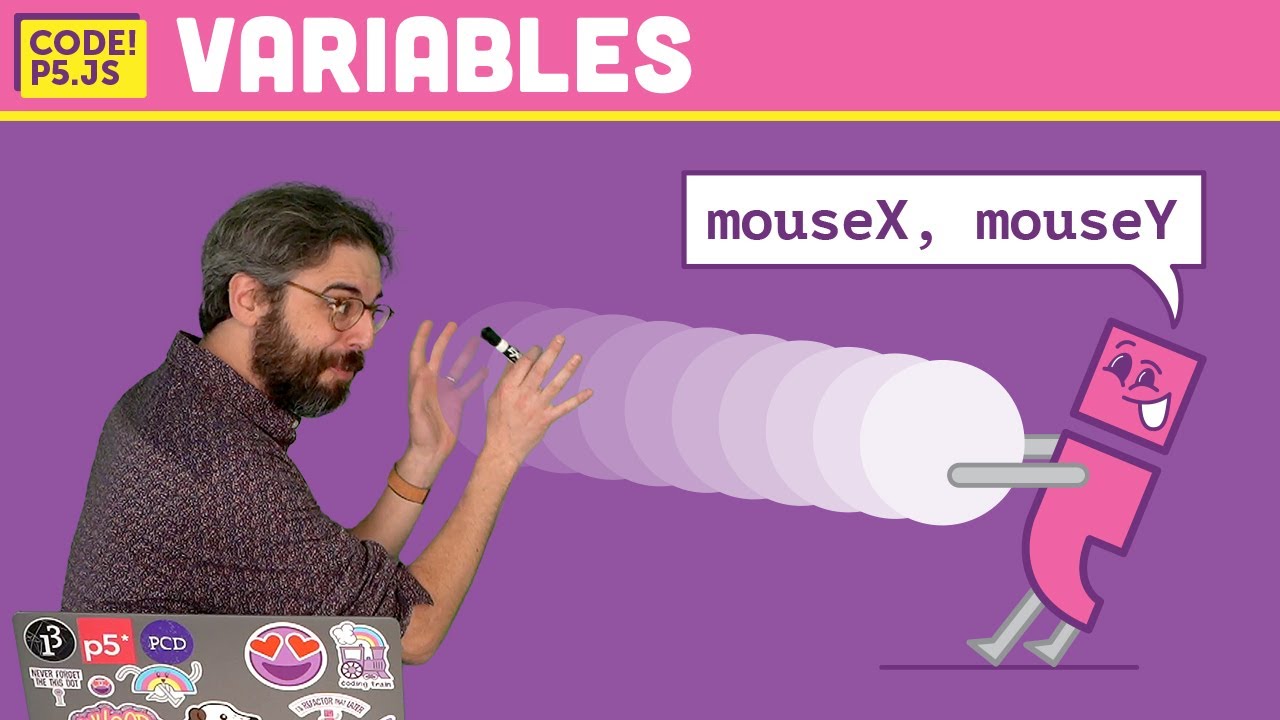 2.1: Variables in p5.js (mouseX, mouseY) - p5.js Tutorial