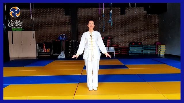 Белый Журавль парит в облаках. Демонстрация упражнения