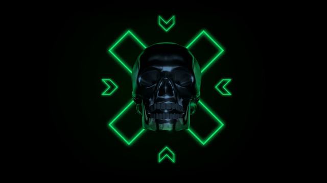 Металлический Череп в Неоновых Цветах | Neon RGB Metallic Skull - Живые Обои