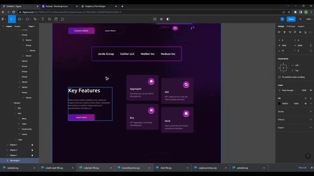 Figma Speed Art - Crypto Agency Landing Page Concept