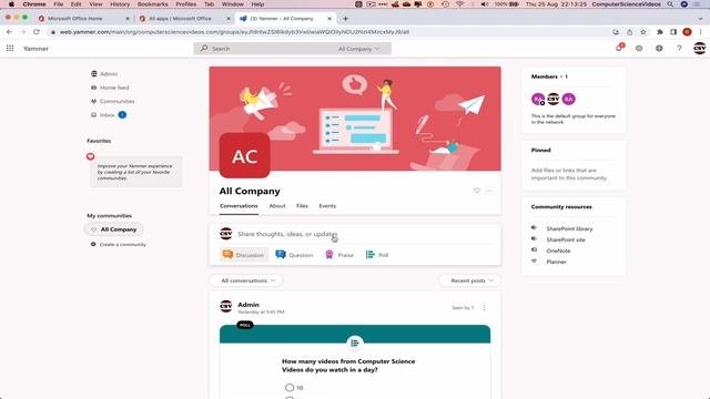 How To USE Microsoft Yammer For Office 365 On A Mac - Tutorial 9 - Upload A PDF - Basic Tutorial