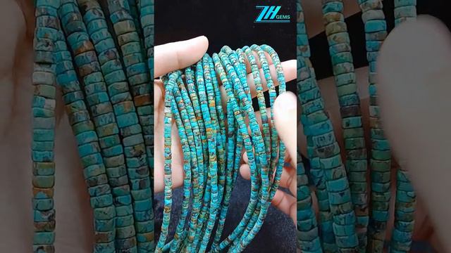 Natural turquoise heishi beads size 4mm and 6mm Genuine Native American Style Natural Turquoise