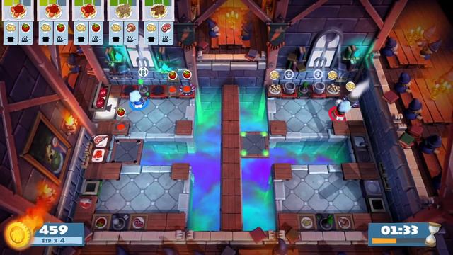 Overcooked 2 Level 5-5 4 stars. 2 players co-op