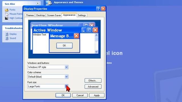 Changing Windows XP Font