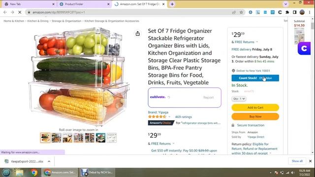 How to find the product details on keepa