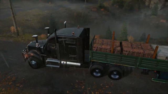 SnowRunner - Kenworth W990 Loaded Turnpike Double/Road Train to Factory