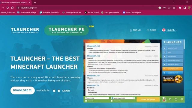 Como instalar minecraft java usando TL launcher