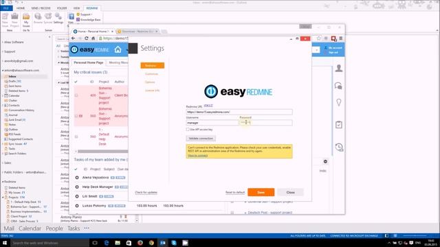 Redmine Outlook Add-in (Sync with Easy Redmine)